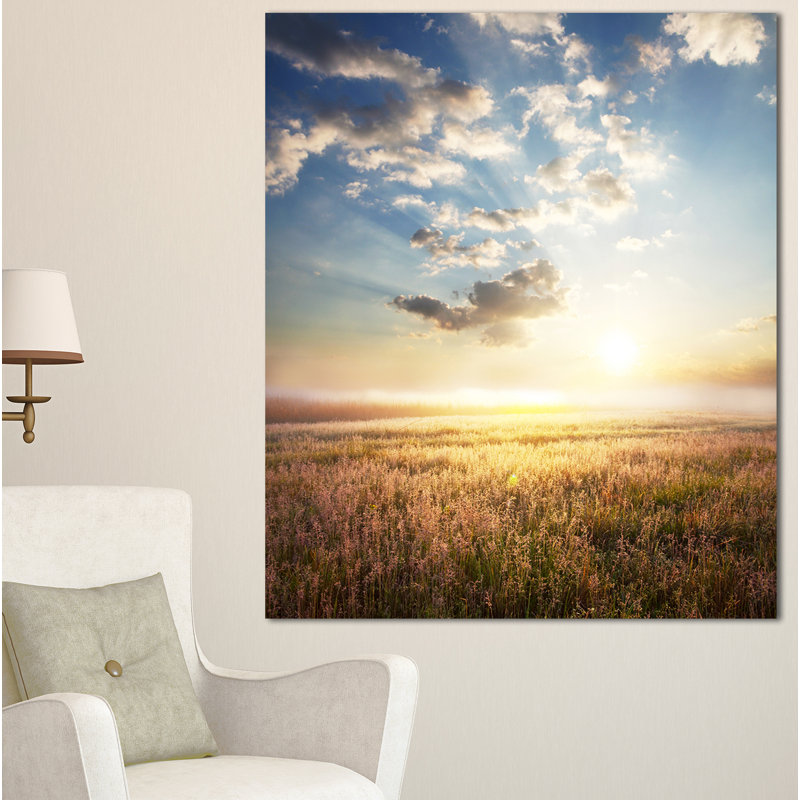 « mountain pâturage under temps couvert sky », reproduction de photo sur toile tendue, H 32 po x l 16 po x P 1 po