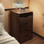 Bureau de coiffeuse 3-en-1 avec miroir éclairé et tabouret, coiffeuse compacte, finition noyer | Idée de cadeau-28238123