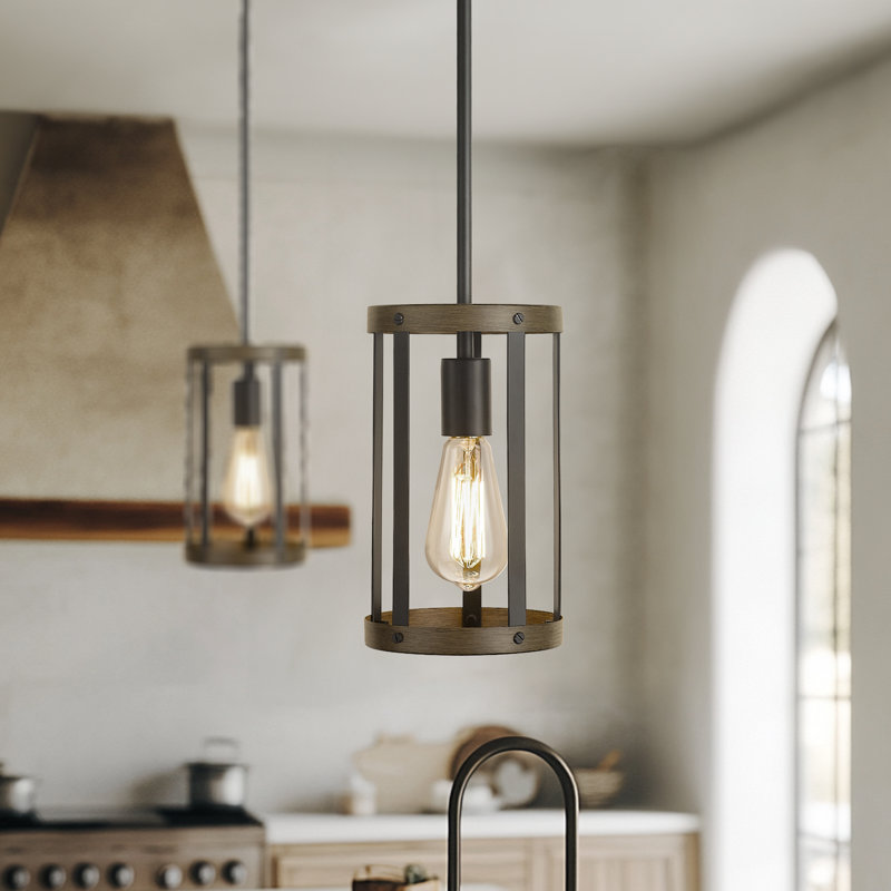 Luminaire suspendu cylindrique à 1 lumière Sarmiento