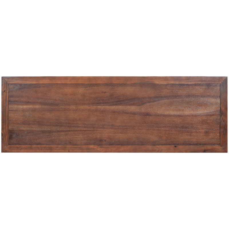 Valdrina 36.02'' Solid Wood Console Table, Brown, Blue