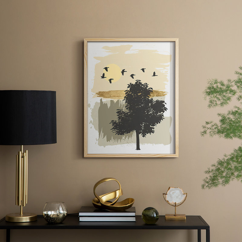 LeavingHome Framed Print - Solid Wood, Natural, 30" H x 24" W