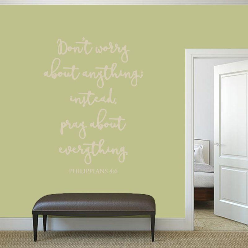 Décalcomanie murale ne vous inquiétez rien, Beige