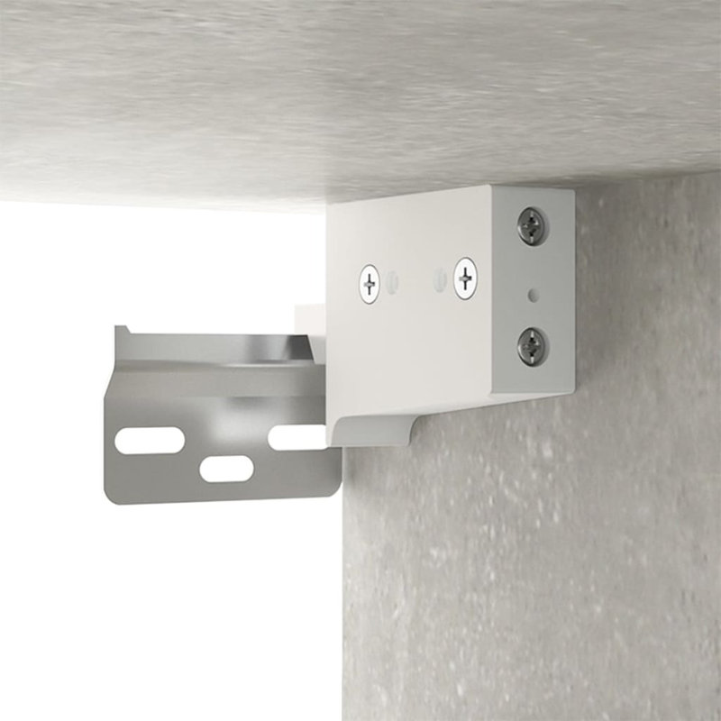 Izzey Unfinished Accent Cabinet with Fireplace Included, Concrete Grey