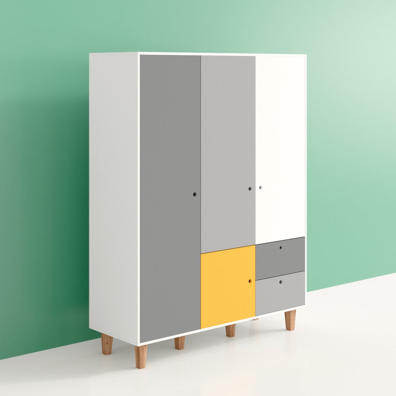 Aleana 3 Door Wardrobe, Saffron