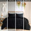 Housse de couette simple / simple à pince XL, noire, avec envers en microfibre, attaches intérieures pour l'insertion