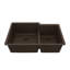 Évier de cuisine à double cuve encastrable Karran Quartz 32 po x 21 1/4 po 60/40-49947632