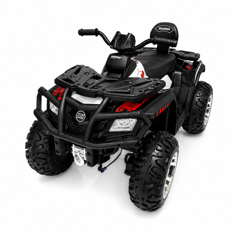 Quad électrique 4x4 biplace Titan Edition 24 V 7 Ah avec roues EVA et musique