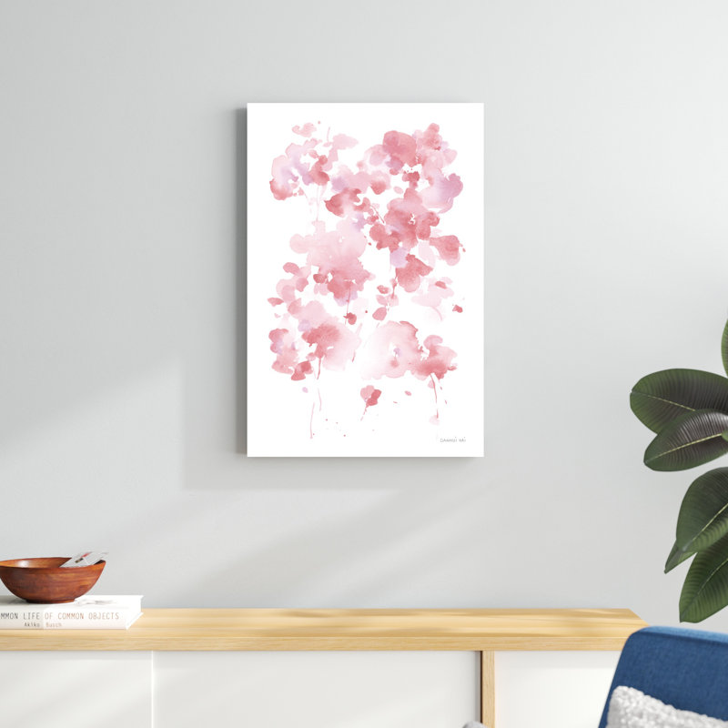 Pétales en cascade I - rose, H 30 po x l 20 po