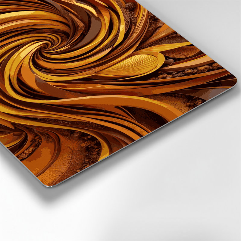 Art mural Biomorphic Abstraction 6 en métal brun, H 20 po x l 30 po