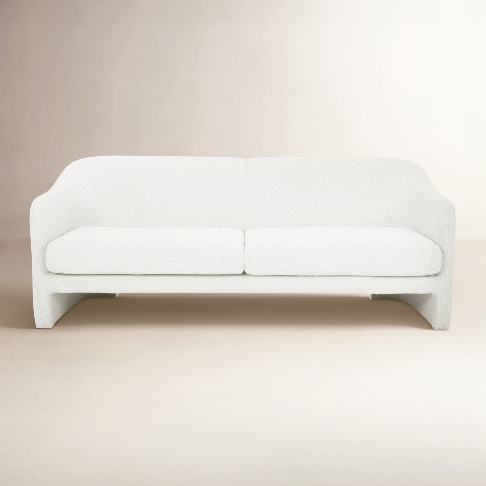Ambrosia 80'' Upholstered Sofa, White Polyester
