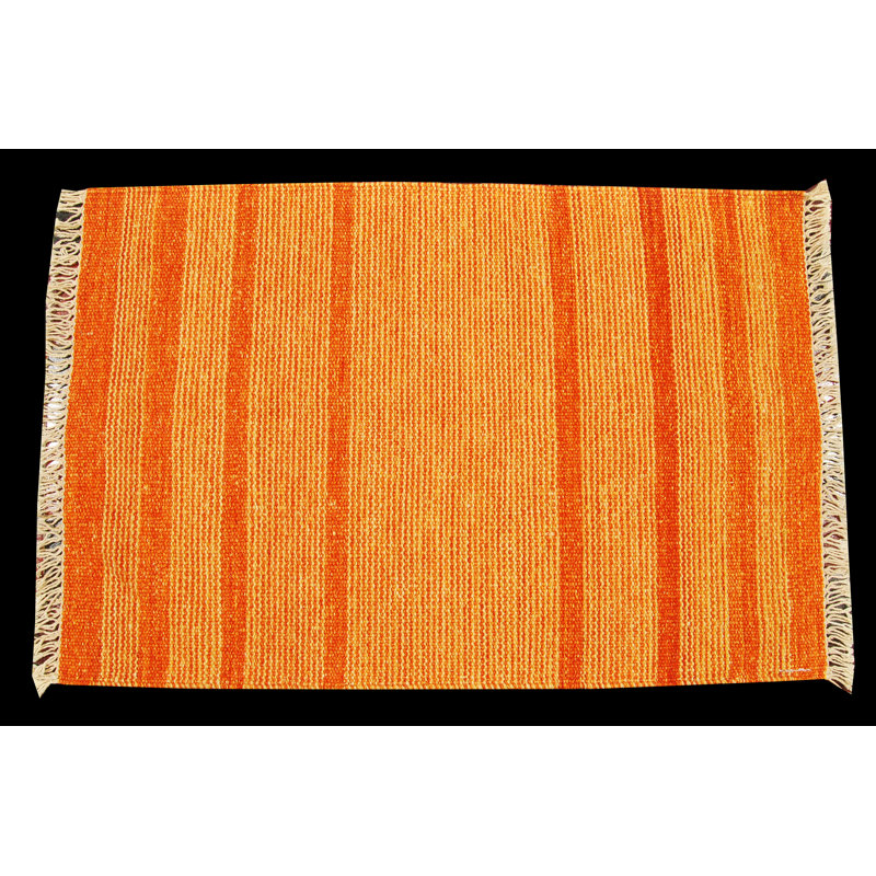 Hildeburg Rectangle 60 cm x 90 cm Striped Hand Loomed Kilim Area Rug