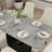 6 - Person Sintered Stone Tabletop Dining Table Set With Upholstered Pu Leather Chairs-1837590022-1826485945