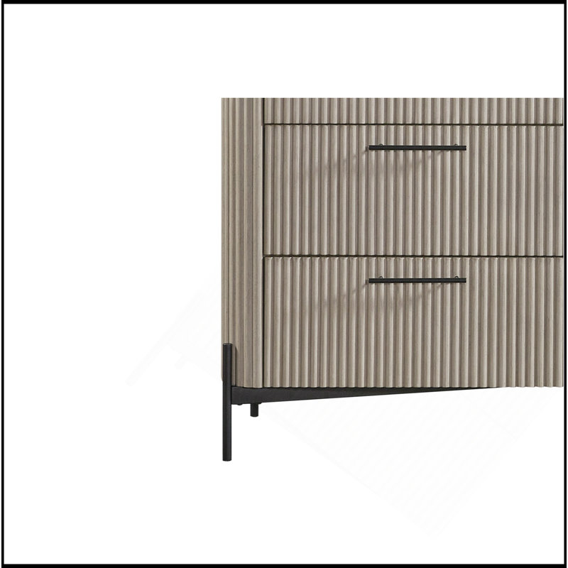 Commode 6 tiroirs - Taupe, Taupe