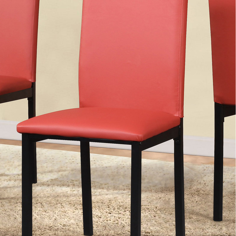 Ensemble de 4 chaises de salle à manger Noyes, Rouge
