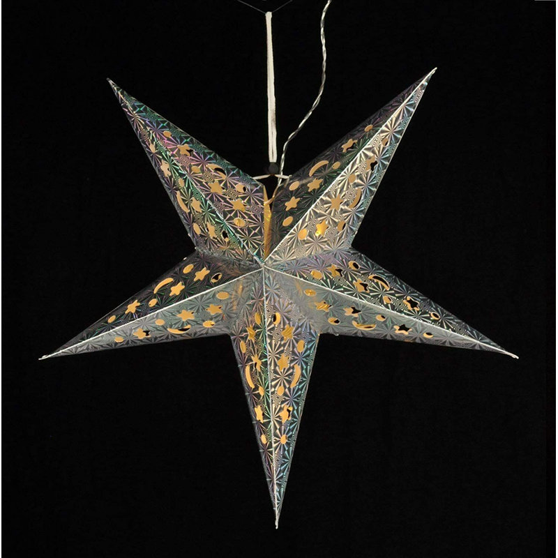 LED Lighted Window Décor, Silver