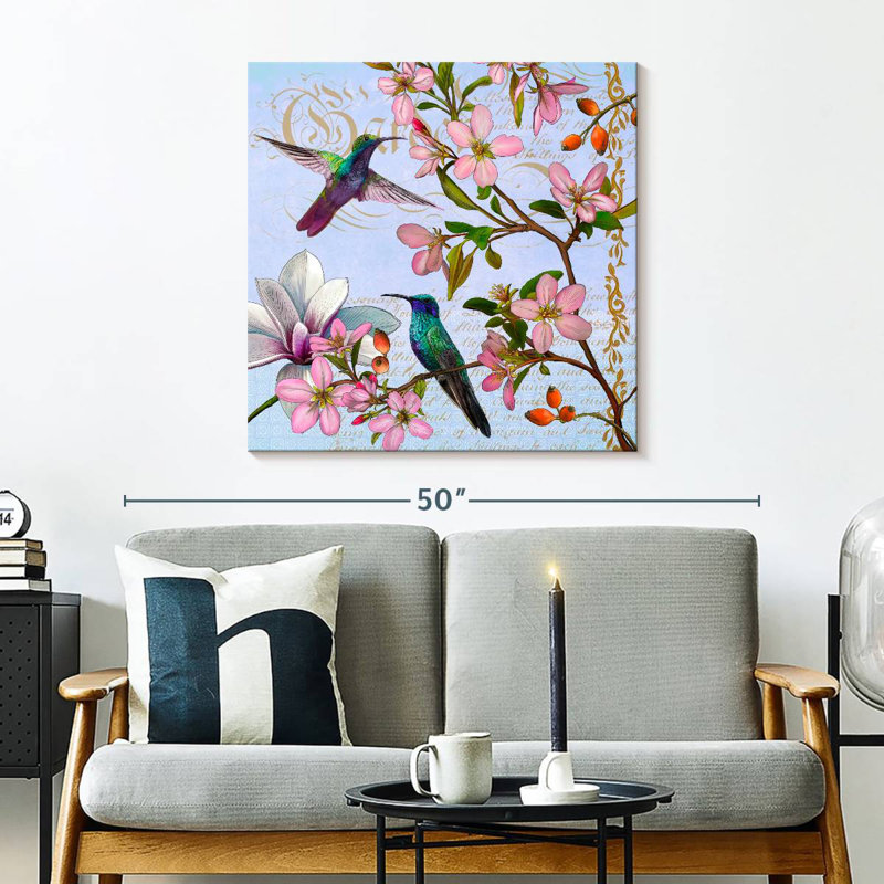 Brampt Hummingbird Botanical, 30" H x 30" W