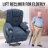 Chemika 34.25"W Chenille Power Liftable Heated Recliner, Remote, USB Port-1234342523