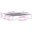 Floor Bed Frame With Storage Solid Pine Wood-804586013-804586009
