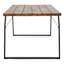 Table de salle à manger moderne en bois de style industriel avec lattes, l 70,41 po x P 36,16 po, H 29,97 po