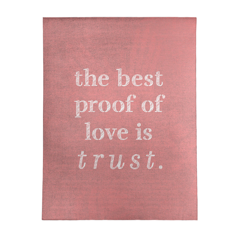 Tapis d’amour en polyester à & trust quoted quot, Rectangle 9 pi x 12 pi