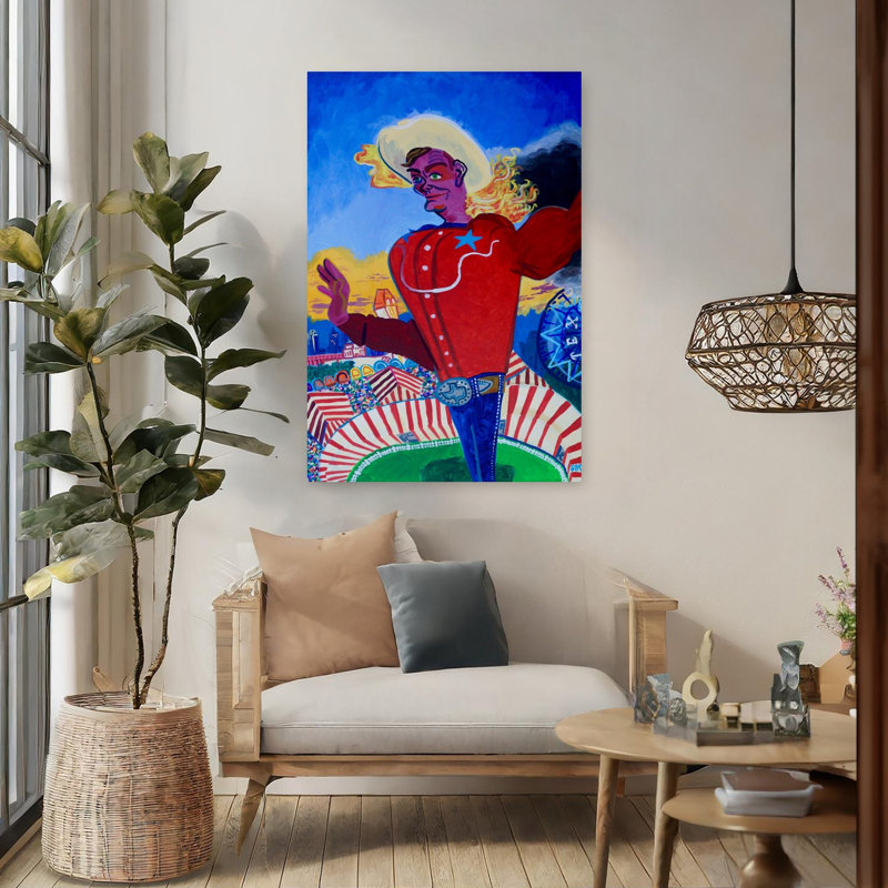 Big Tex Aflame Contemporary Sunset Wall Art Print 1 Piece Wrapped Canvas Wall Art, 121.92cm H x 81.28cm W