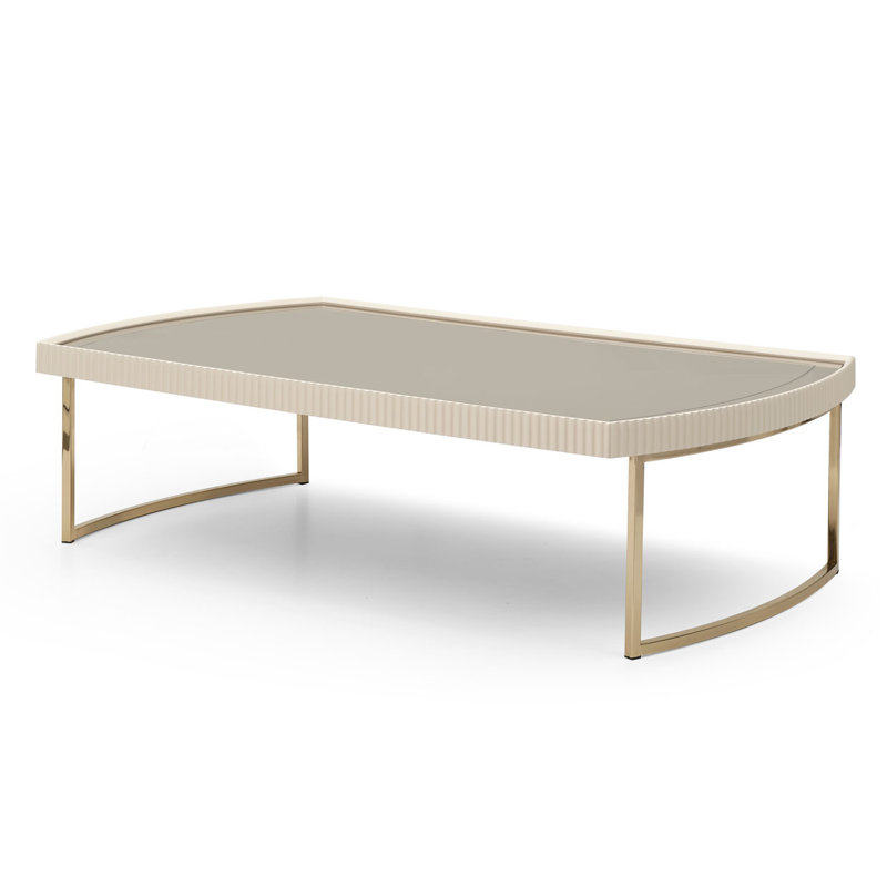 Lisbon Coffee Table, Matte Cream