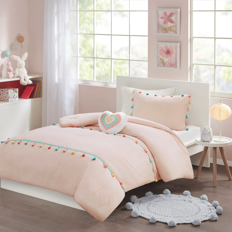 Ensemble d'édredon en polyester , Édredon pour lit double / grand lit + 3 pièces s, Rosé