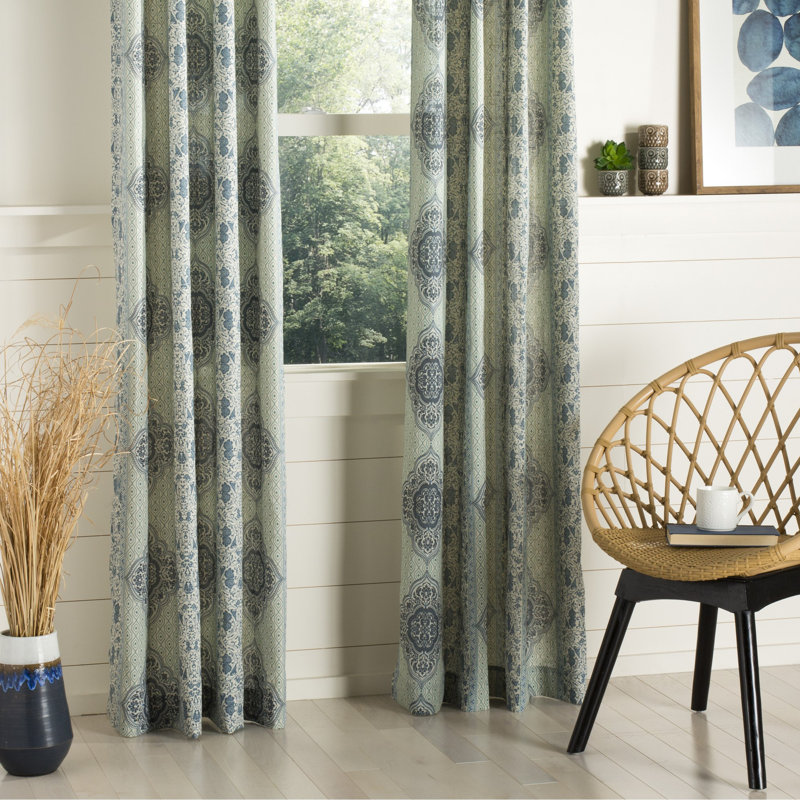 Taylor Semi Sheer Curtain Single Panel, 84" L x 52" W