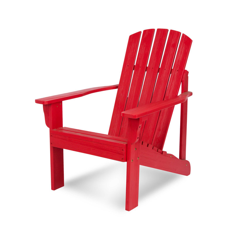 Chaise Adirondack en bois massif Grandview, Rouge piment