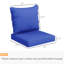 Coussin de chaise de patio et coussin, 4 bleu marine, bleu détente pour l'extérieur pour les chaises, repos confortable