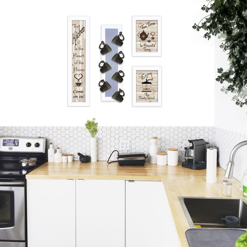 Handmade Farmhouse Food & Beverage Wall Decor on Wood, White