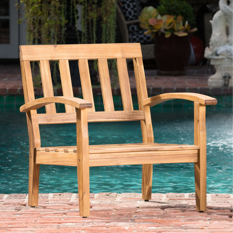 Fauteuils club d'extérieur avec structure en bois et coussins de soutien épais, couleur, 28,5 lb, 32,50 po de profondeur, surface de confort