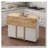 Kitchen Island with Extensible Solid Wood Top