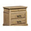 Table de chevet 2 tiroirs avec plateau - finition caramel