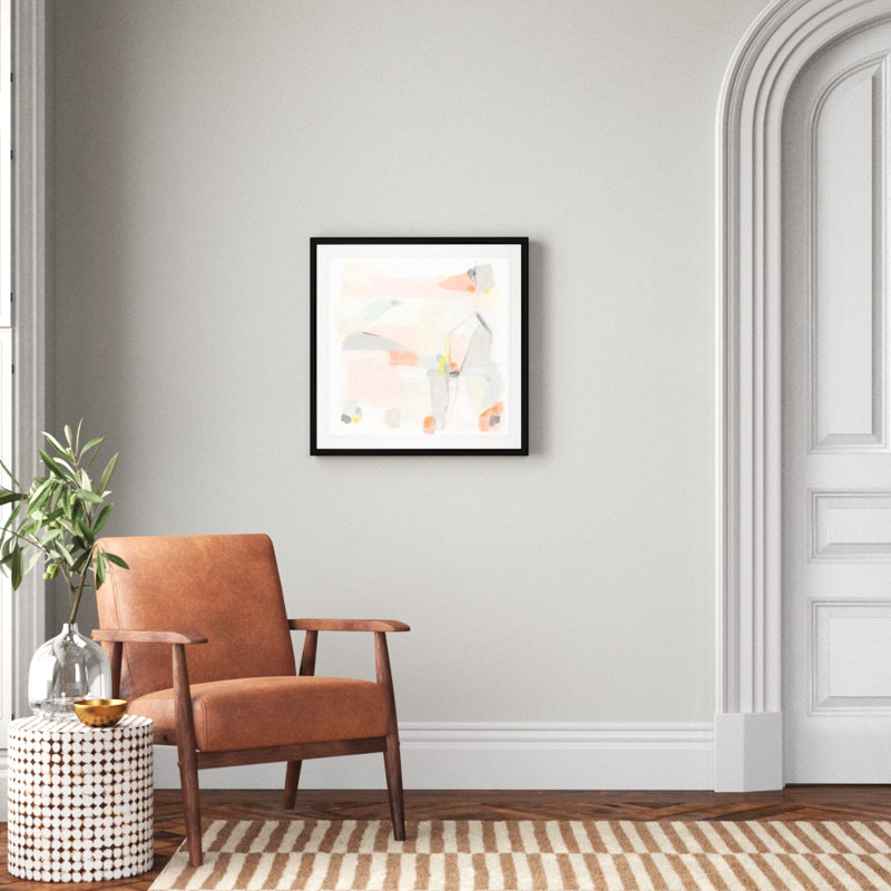 « pastel prism i »-reproduction d’art sur toile, Cadre noir, H 26 po x l 26 po x P 1,5 po