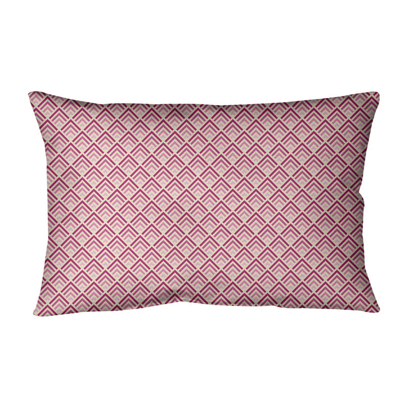 Coussin lombaire intérieur / extérieur Katelyn Elizabeth, Jaune / Rose