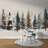 Winter Watercolor Pine Forest-994451936