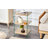 Simple and Generous Three - level Bedside Table with Storage Function, MDF Board Surface and Transparent Tempered Glass, Ideal for Multiple Spaces.-1339206476