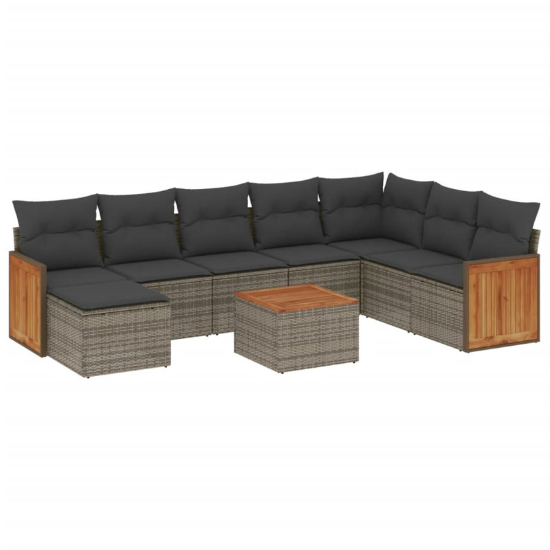 Grand canapé modulaire en rotin PE Vidaxl