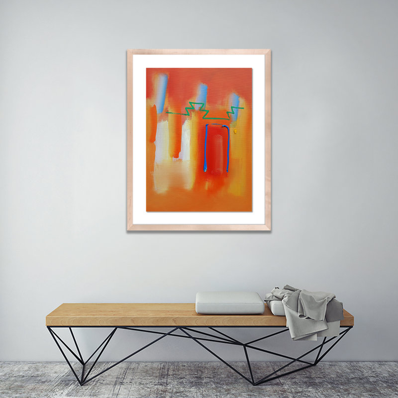 «Red Door» par Charles Stuart, reproduction d'art encadrée, Naturel, H 60 po x l 47 po x P 2,5 po