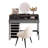 47.24"Black vanity with mirror and stool