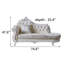 Chaise longue rembourrée en bois massif de style européen