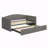 Twin Size Daybed with Extended Pop Up Trundle-129700421