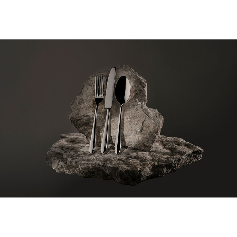 Ebern Designs 24-piece Dalia cutlery set, 18/10 stainless steel, silver-colored, 5963