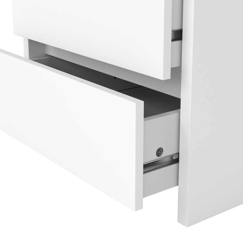 Bourquin 17.20" W 2-Drawer Nightstand, White