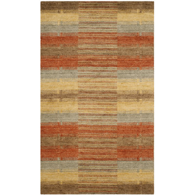 Frann Hand Loomed Wool Striped Rug