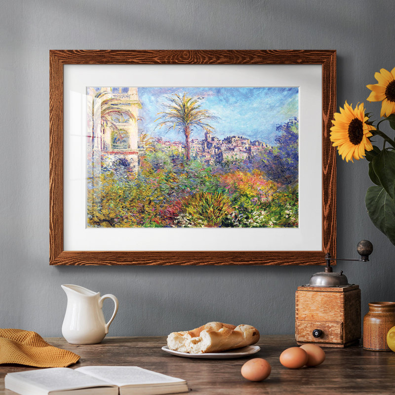 Les maisons de campagne à Bordviera 03, 1884, reproduction d'art encadrée, Érable, H 22 po x l 32 po