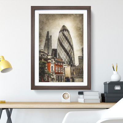 The Gherkin in London - Picture Frame Graphic Art