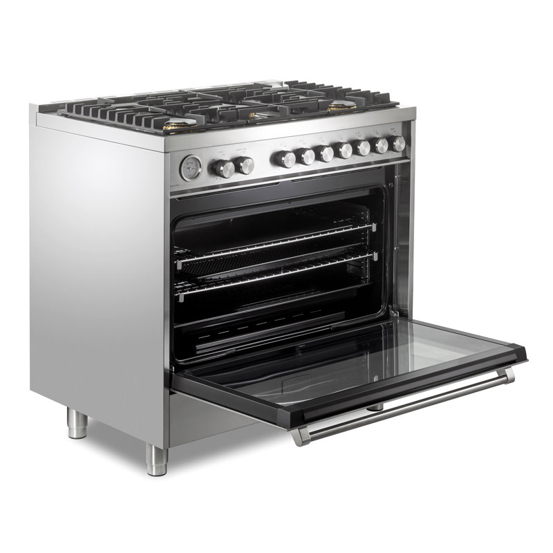 Cuisinière au gaz 36 pouces avec 5 brûleurs scellés Verona Ultima Series (acier inoxydable)