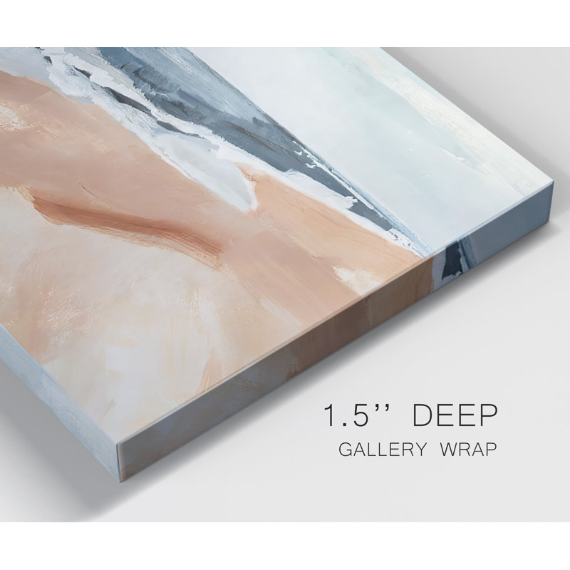 Grayscale Seascape III, reproduction d'art encadrée sur toile 3 pièces, H 36 po x l 72 po x P 2 po
